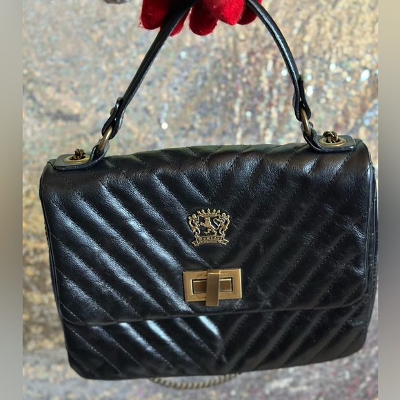 PRATESI FIRENZE Made in ITALY Women’s Shoulder Bag WITH REAL Italian Leather - Picture 8 of 17